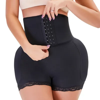 Women Fashion Solid Color Sponge Pad Shorts Shapewear