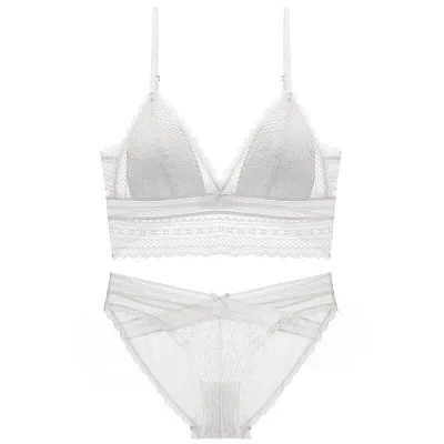 Women Sexy Base Lace Bra And Panties Lingerie Set