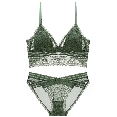 Women Sexy Base Lace Bra And Panties Lingerie Set