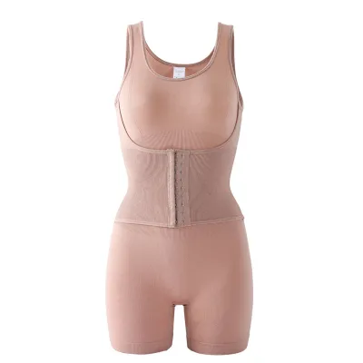 Women Basic Solid Color Waist Bodysuit Shapewear