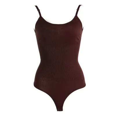 Women Solid Color Basic Bodysuit Shapewear