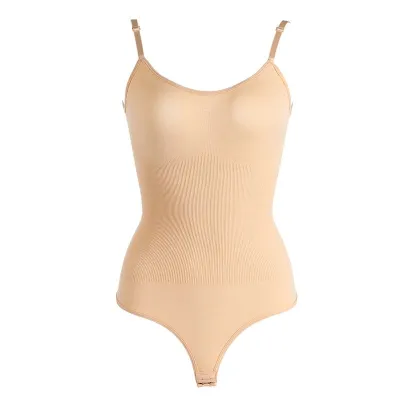Women Solid Color Basic Bodysuit Shapewear