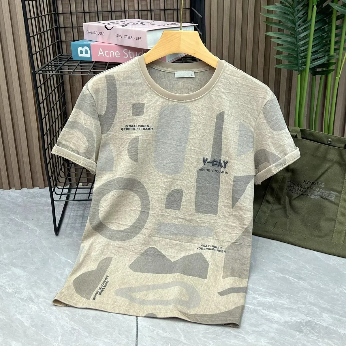 Men'S Fashion Casual Printed Short-Sleeve Loose T-Shirt