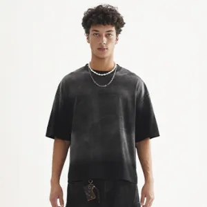 Men'S Fashion Casual Gradient Color Short-Sleeve Loose T-Shirt