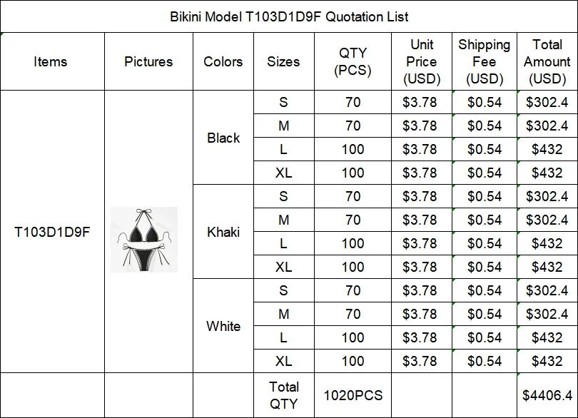 Separate Quotation Bikini Model T103D1D9F