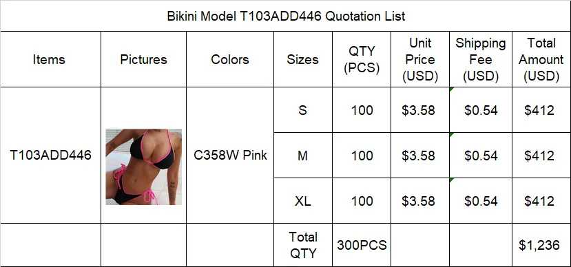 Separate Quotation Bikini Model T103ADD446