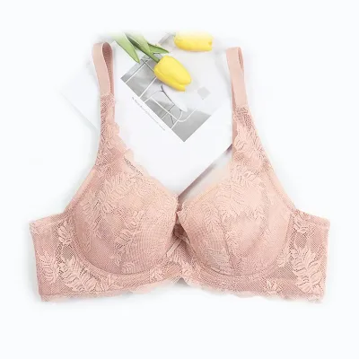 Women Fashion Sexy Solid Color Lace Non-Sponge Thin Adjustable Bra