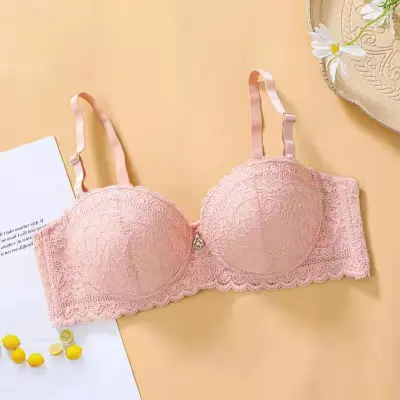 Women Fashion Sexy Solid Color Thin Lace Adjustable Bra