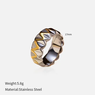Women's Stainless Steel Simple Plating Fashion Ring with Text Design