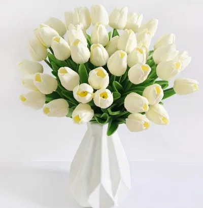 Realistic Soft Rubber Tulip Simulation Bouquet Home Decoration