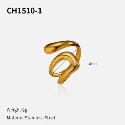 Women's Simple Geometric 304 Stainless Steel Open Ring