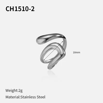Women's Simple Geometric 304 Stainless Steel Open Ring