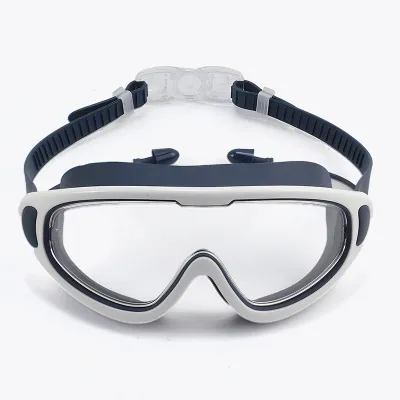 Fashion Flat Light Large Frame Hd Waterproof Anti-Fog Swimming Goggles