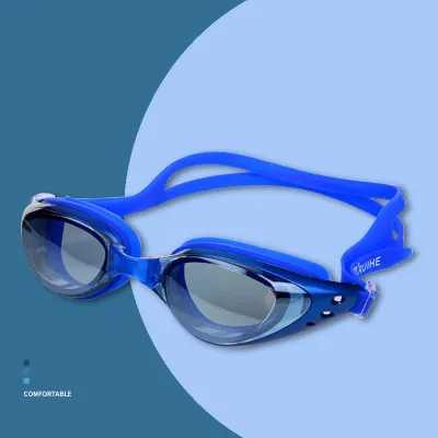 Fashion Electroplated Waterproof Silicone Adult Swimming Goggles