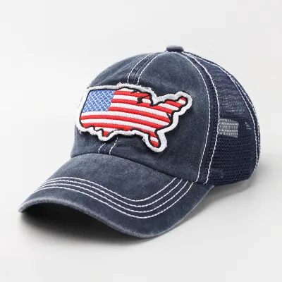 Men Fashion Casual Patch American Flag Embroidered Baseball Cap