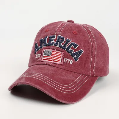 Men's Fashion Casual Washed Denim Embroidered Baseball Cap