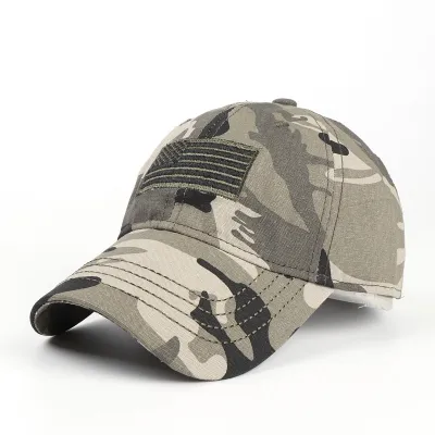 Men Fashion Casual American Flag Camouflage Baseball Cap Cotton