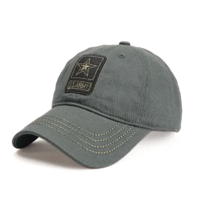 Men Fashion Casual Embroidered Five-Pointed Star Camouflage Baseball Cap