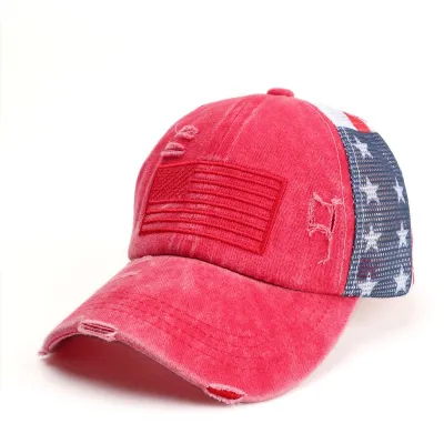 Men Fashion Casual American Flag Star Baseball Cap