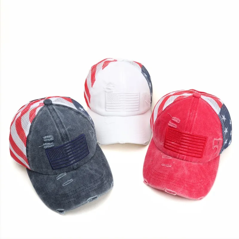 Men Fashion Casual American Flag Star Baseball Cap