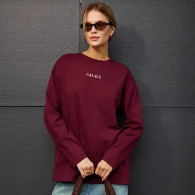 Women Fashion Casual Cotton Printed Long-Sleeve T-Shirt