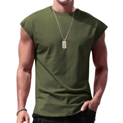 Men's Casual Solid Color Sleeveless Loose Tank Top