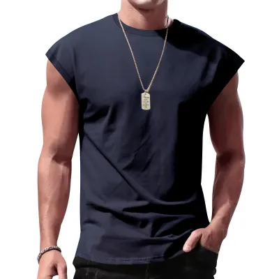 Men's Casual Solid Color Sleeveless Loose Tank Top