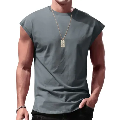 Men's Casual Solid Color Sleeveless Loose Tank Top