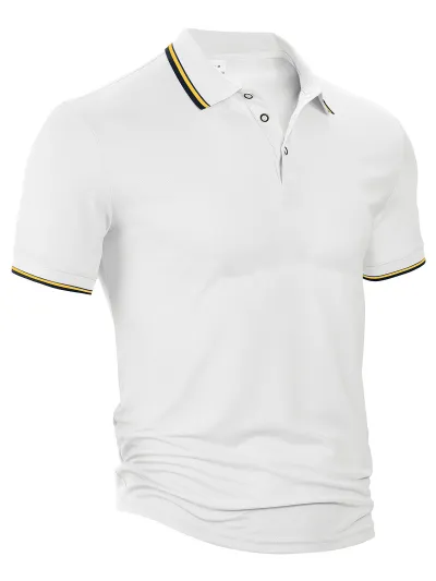 Men's Fashion Casual Lapel Short-Sleeve Loose Breathable Polo Shirt