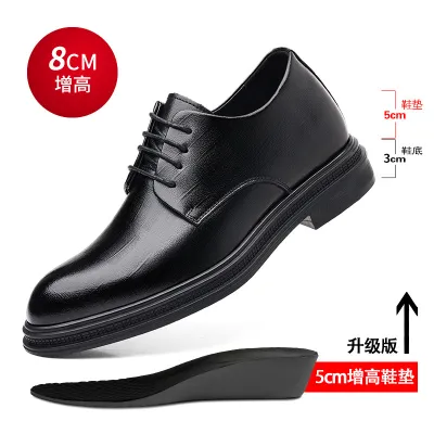 Men's Fashion Solid Color Pointed Toe Business Leather Shoes