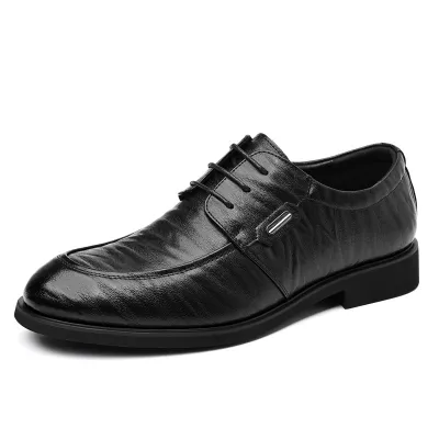 Men'S Fashion Casual Solid Color Business Leather Shoes