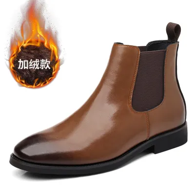 Men's Fashion Casual Vintage Pointed-Toe Leather Boots
