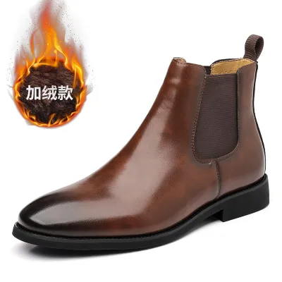 Men's Fashion Casual Vintage Pointed-Toe Leather Boots