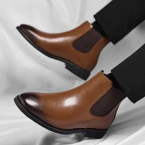 Men's Fashion Casual Vintage Pointed-Toe Leather Boots