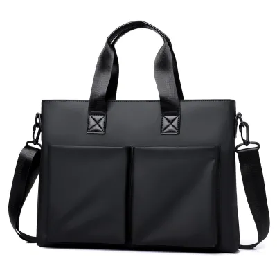 Men Fashion Casual Waterproof PU Shoulder Handbag Business Briefcase 10 Inches