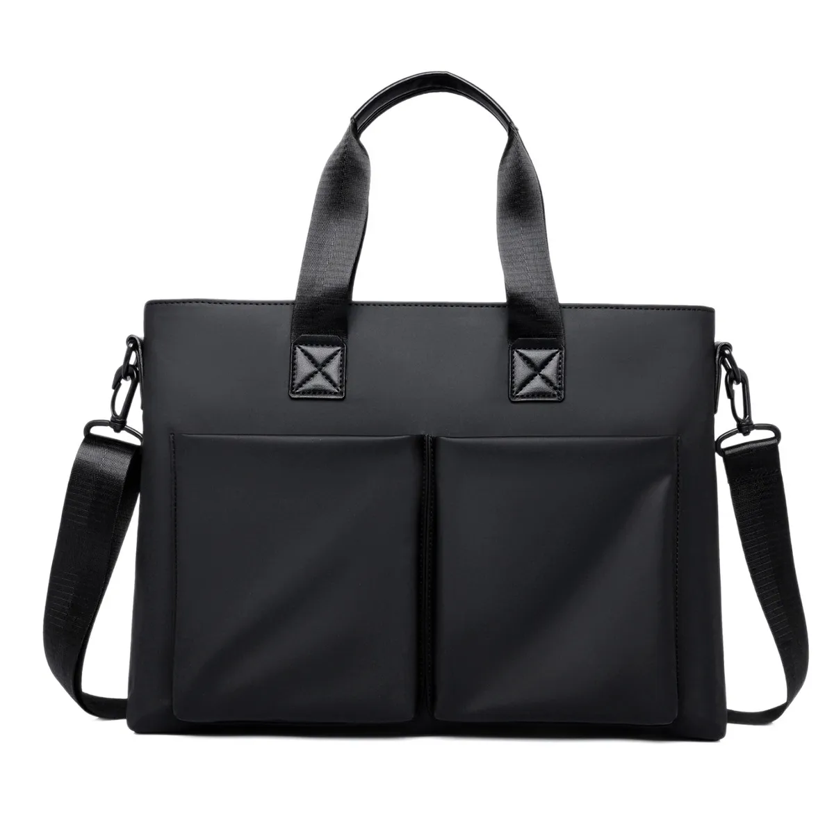 Men Fashion Casual Waterproof PU Shoulder Handbag Business Briefcase 10 Inches