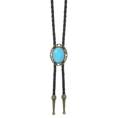Men Fashion Retro Boho Braided Rope Adjustable Bolo Tie Necklace