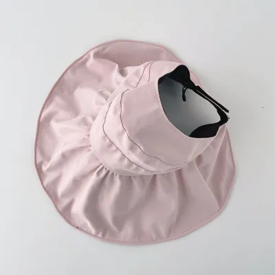 Women Fashion Casual Solid Color Big Brim Foldable Sun Hat