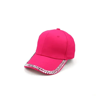 Fashion Casual Solid Color Rhinestone Baseball Cap