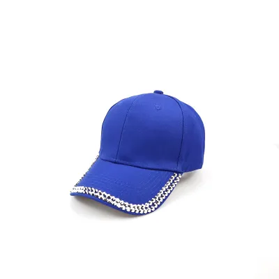 Fashion Casual Solid Color Rhinestone Baseball Cap
