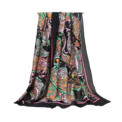 Women's Fashion Casual Cashew Printed New Silk Long Scarf