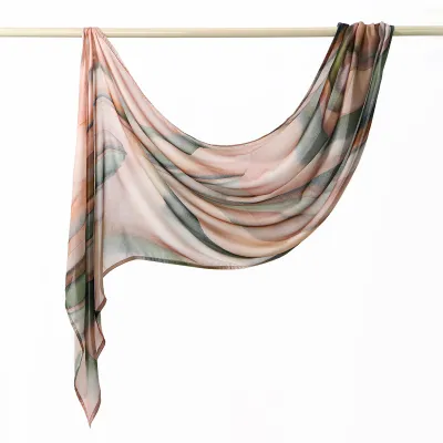 Women Fashion Casual Ethnic Style Rayon Printed Long Scarf
