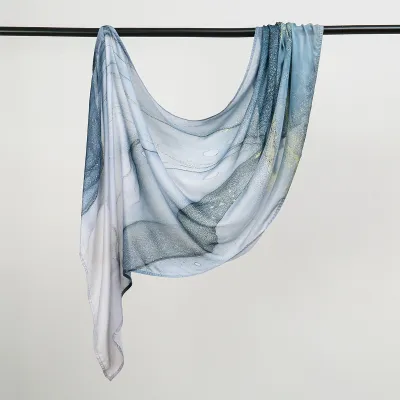 Women Fashion Casual Ethnic Style Rayon Printed Long Scarf