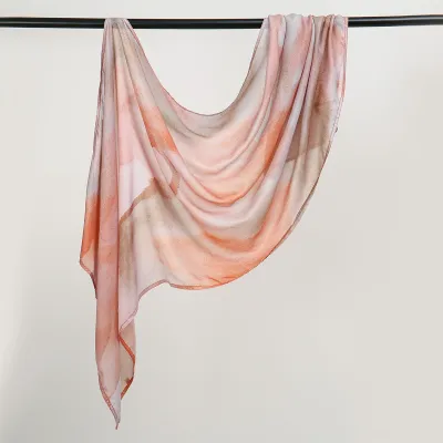 Women Fashion Casual Ethnic Style Rayon Printed Long Scarf