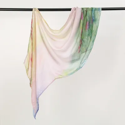 Women Fashion Casual Ethnic Style Rayon Printed Long Scarf