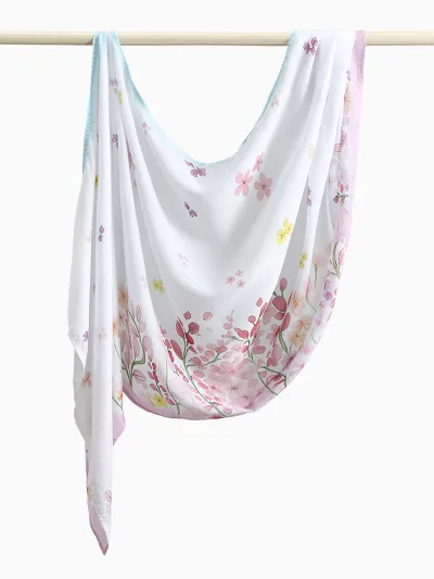 Women Fashion Casual Ethnic Style Rayon Printed Long Scarf