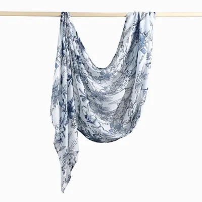 Women Fashion Casual Ethnic Style Rayon Printed Long Scarf