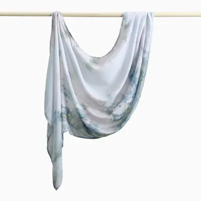 Women Fashion Casual Ethnic Style Rayon Printed Long Scarf