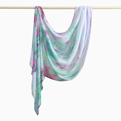 Women Fashion Casual Ethnic Style Rayon Printed Long Scarf