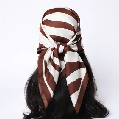 Women Fashion Printed Colorblock Square Scarf 90cm